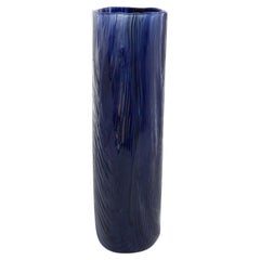 Venini Murano Vase by Toni Zuccheri from the "Tronchi" Series Blue Blown Glass