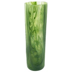 Venini Murano Vase by Toni Zuccheri from the "Tronchi" Series Green Blown Glass