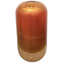 Venini Murano Vase with Gold-Leaf Inclusions, 1960, Italy