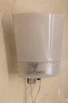 Venini Murano Wall Light, Blown Glass, Reticello, Italy, 1930s