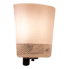 Venini Murano Wall Light, Blown Glass, Reticello, Italy, 1930s