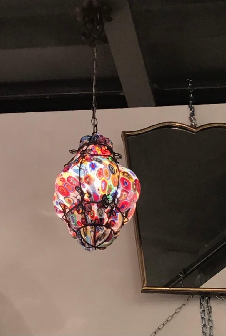 Pendentif En Verre De Murano Rare - Murrine Veneziane - Venise, Italie - Occasion