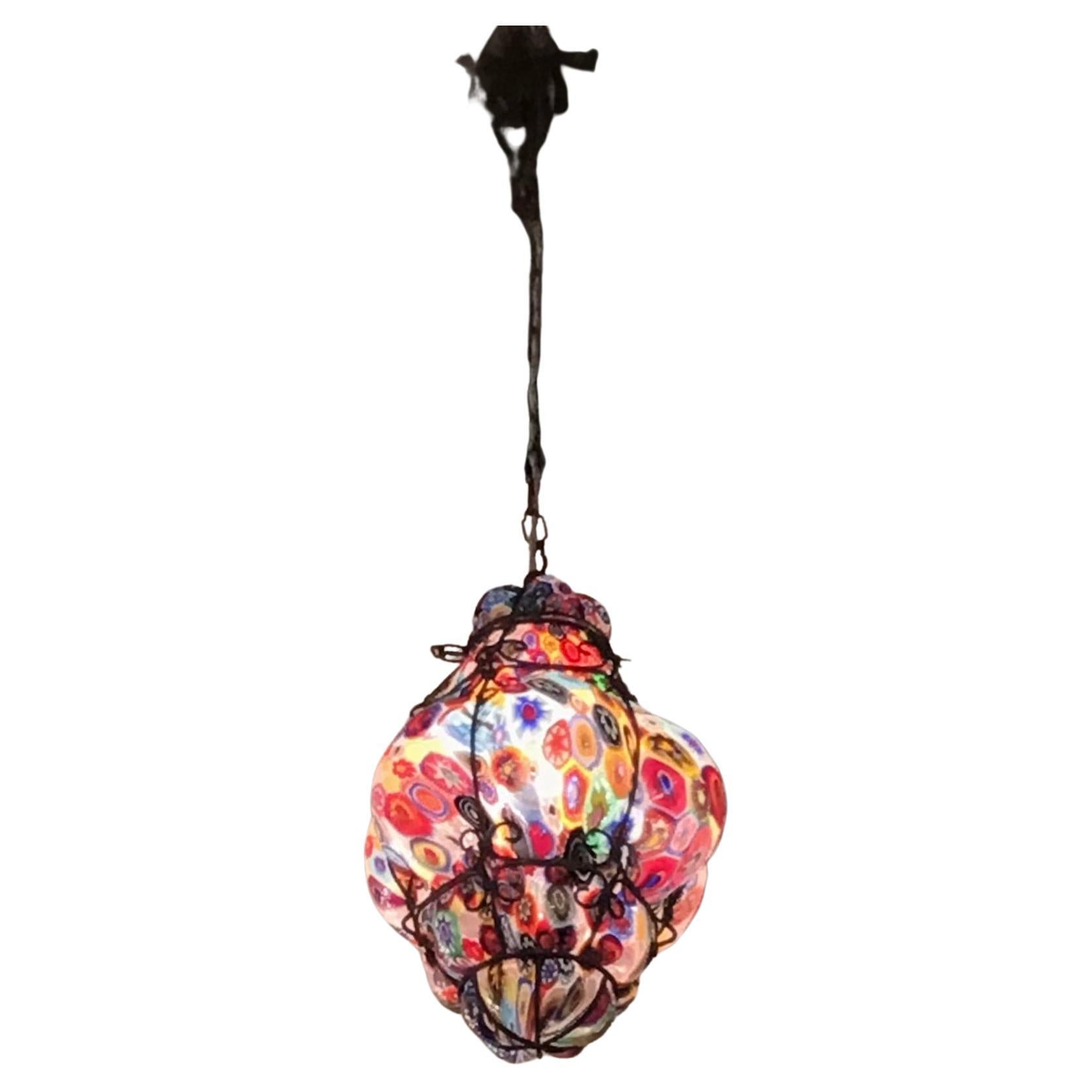 Venini “Murrine “ Chandelier  Murano Glass, 1950, Italy