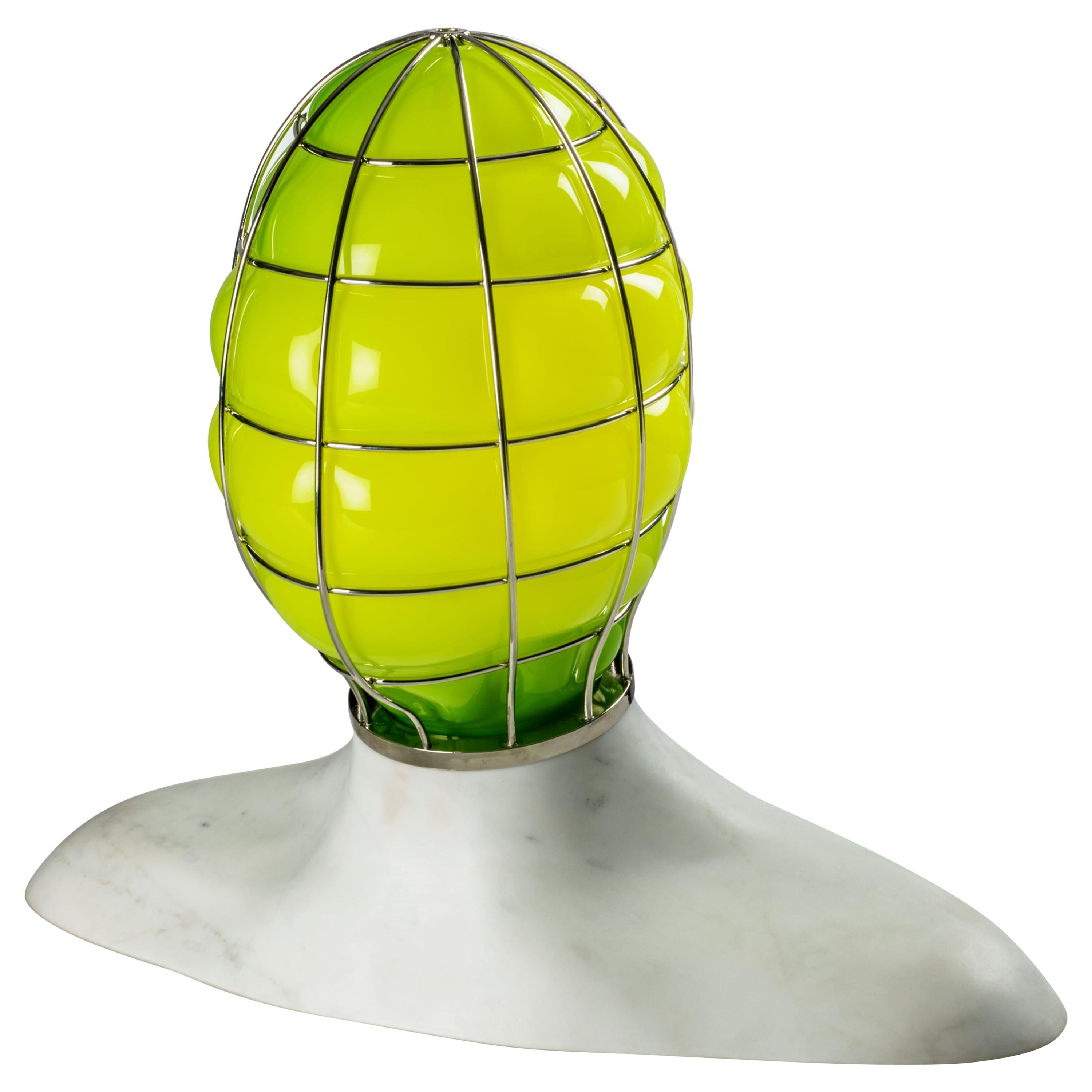 Lampe de sculpture en verre Venini Muse en vert gazon par Fabio Novembre