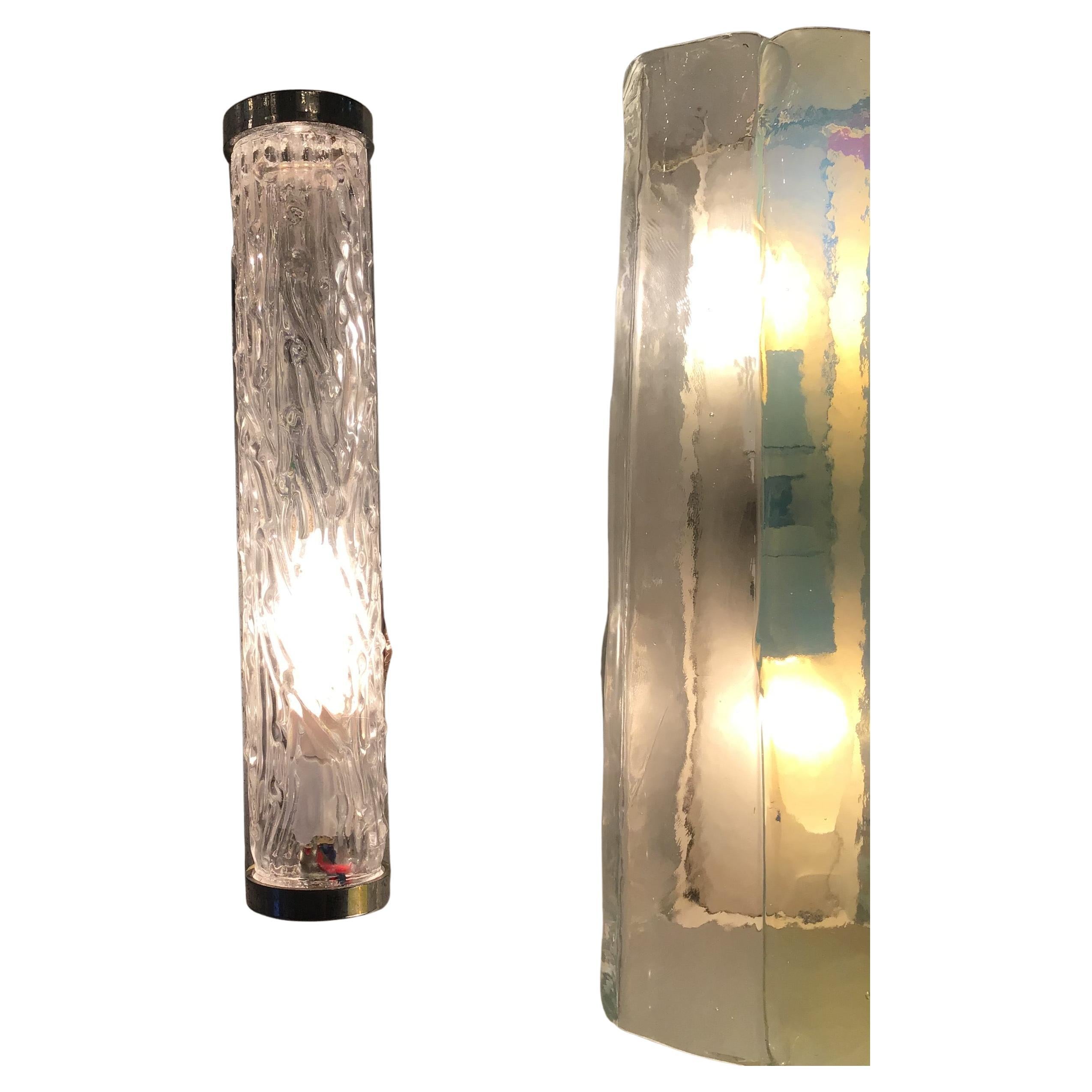 VENINI  n 5 Aufsätze /Keilling Light Toni Zuccheri Murano Glas Metall Verchromt Es im Angebot