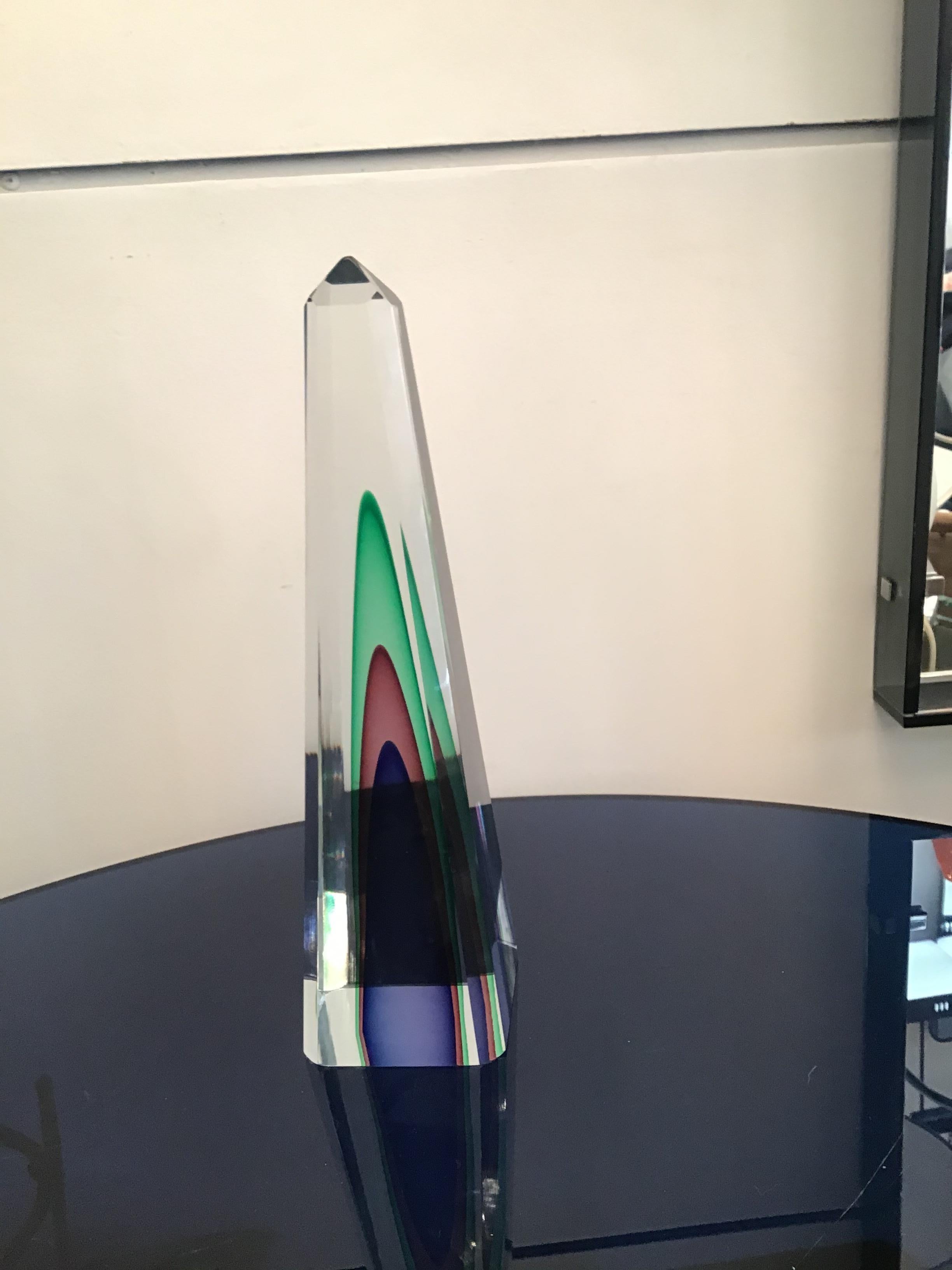 Venini Obelisk Murano Glass, 1960, Italy For Sale 4