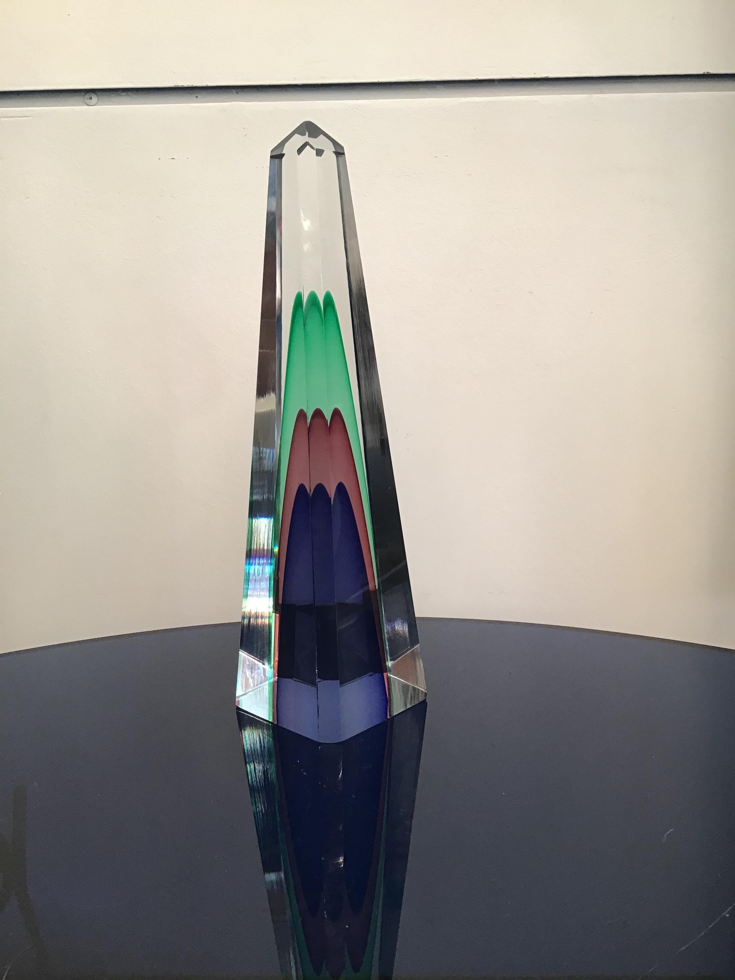 Venini Obelisk Murano Glass, 1960, Italy For Sale 5