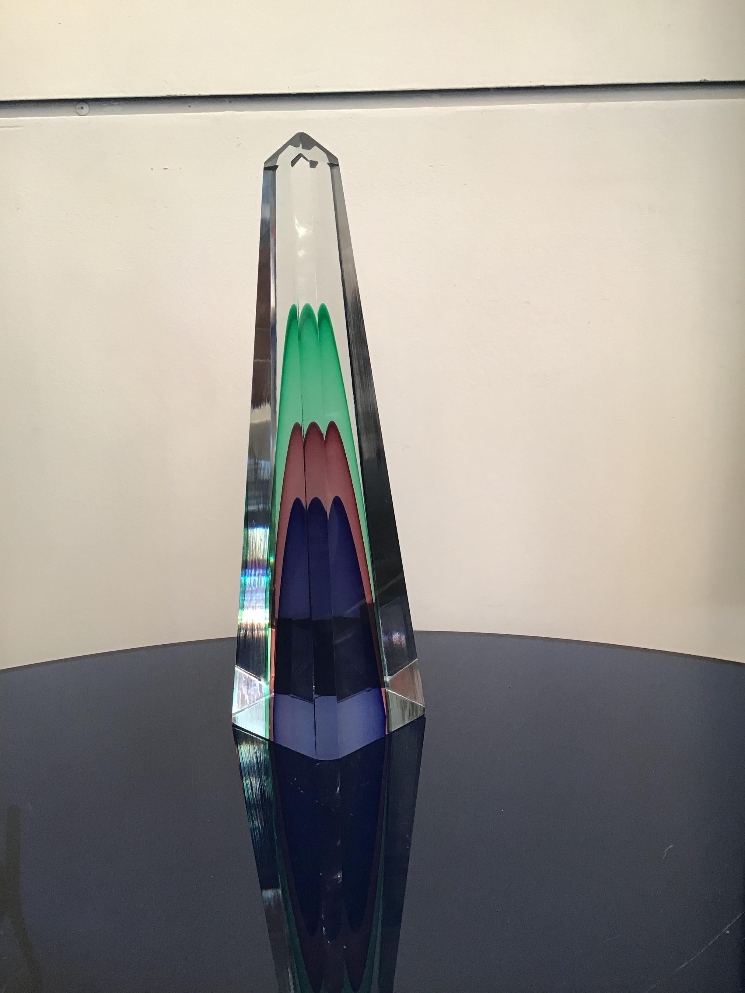 Venini Obelisk Murano Glass, 1960, Italy For Sale 6