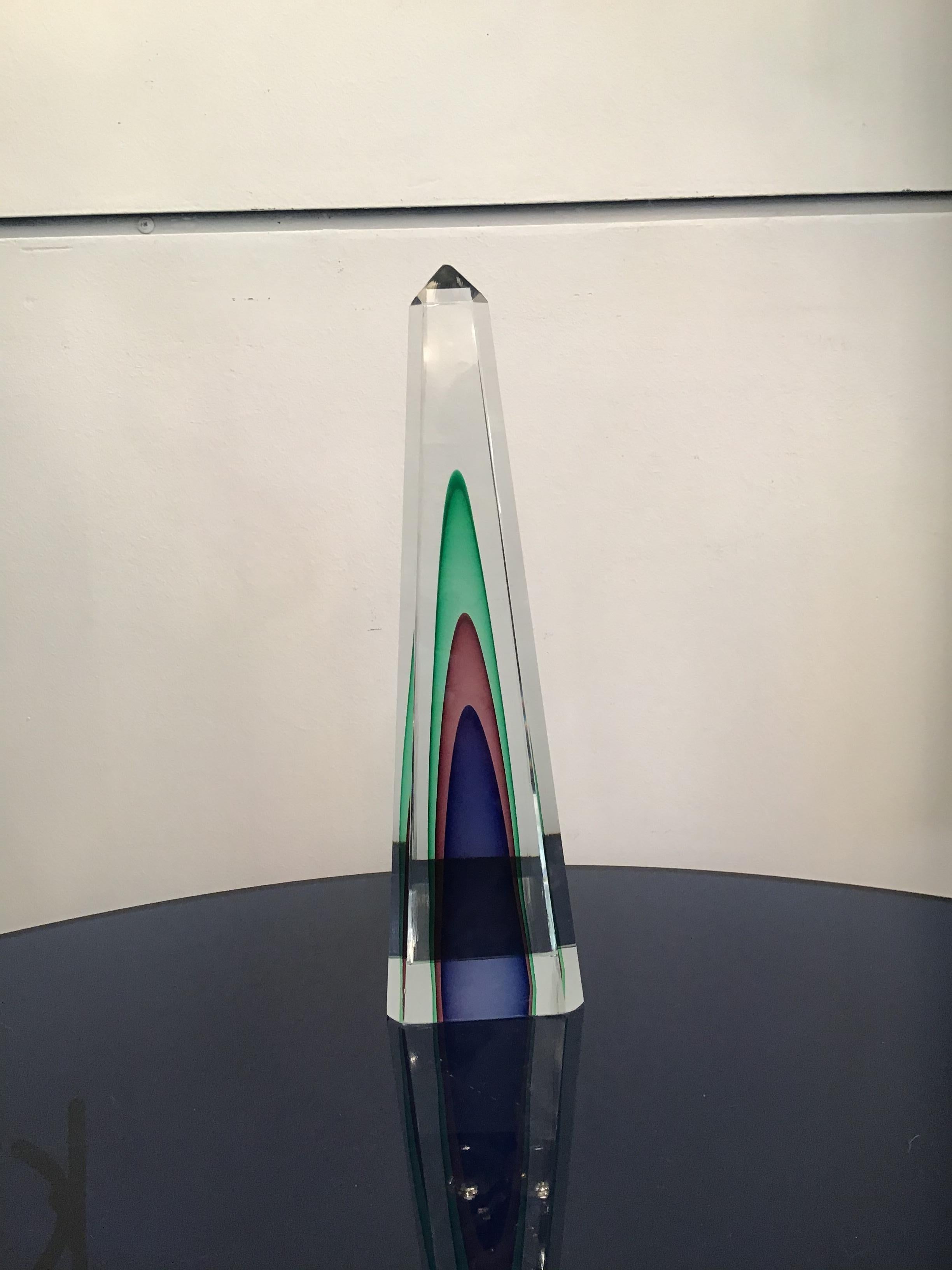 Venini Obelisk Murano Glass, 1960, Italy For Sale 8