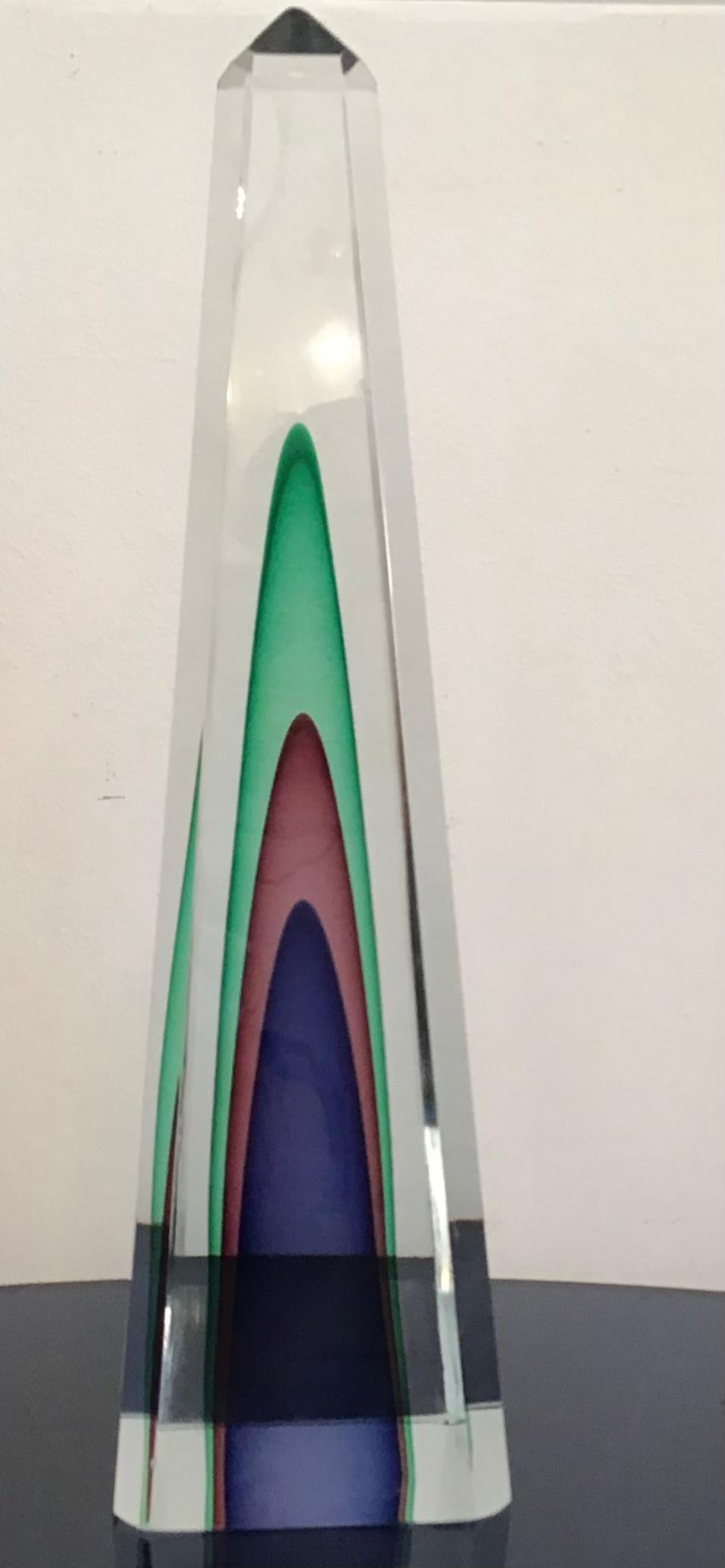 Venini Obelisk Murano Glass, 1960, Italy For Sale 10