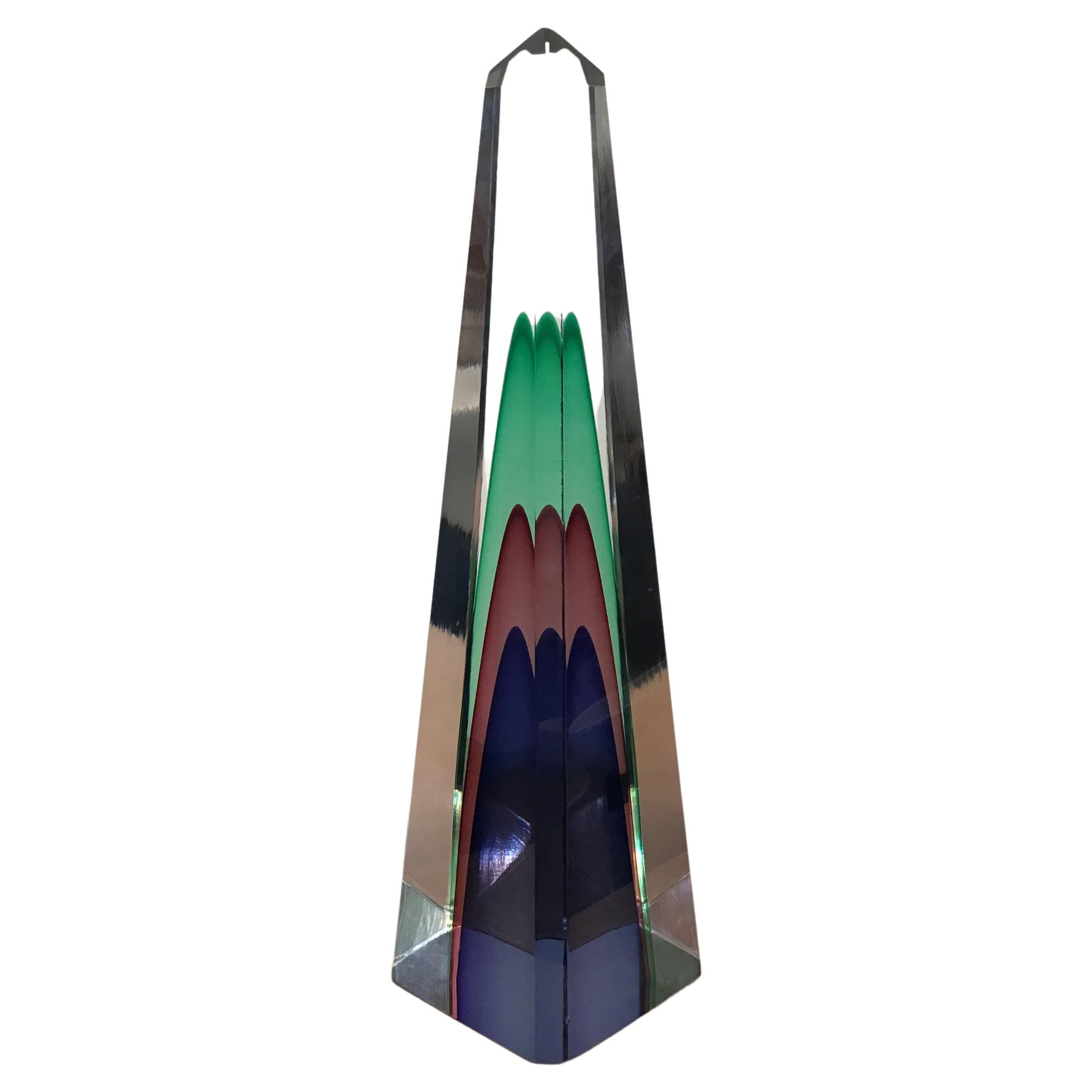 Venini Obelisk Murano Glass, 1960, Italy For Sale