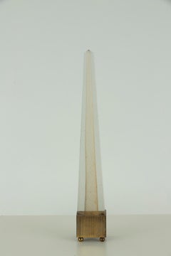 Venini Obelisk with Gold Helix Inclusion