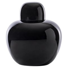 Venini Opachi 513.03 Nero Murano Glass Vase design Tobia Scarpa - Damiani