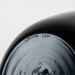 Venini Opachi – Vase aus schwarzem Murano-Glas von Tobia Scarpa, signiert 2011, Italien