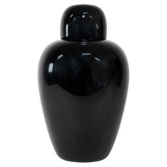 Venini Opachi – Vase aus schwarzem Murano-Glas von Tobia Scarpa, signiert 2011, Italien