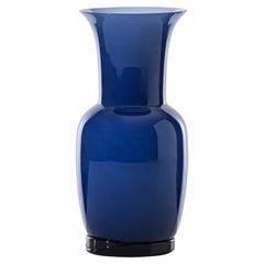 Venini Opalino 706.22 Medium - Blu Mare - Vase aus Muranoglas - Damiani