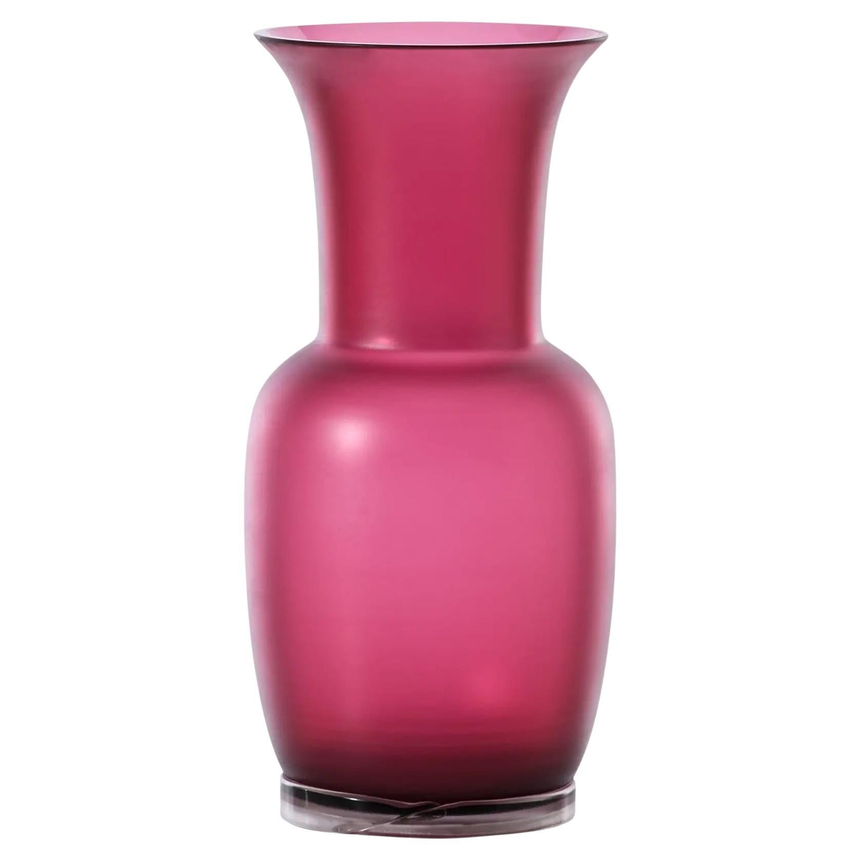 Venini Opalino 706.22 Medium Magenta - Glass Vase - Damiani For Sale
