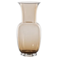 Venini Opalino 706.22 Medium - Moka - Murano Glass Vase - Damiani