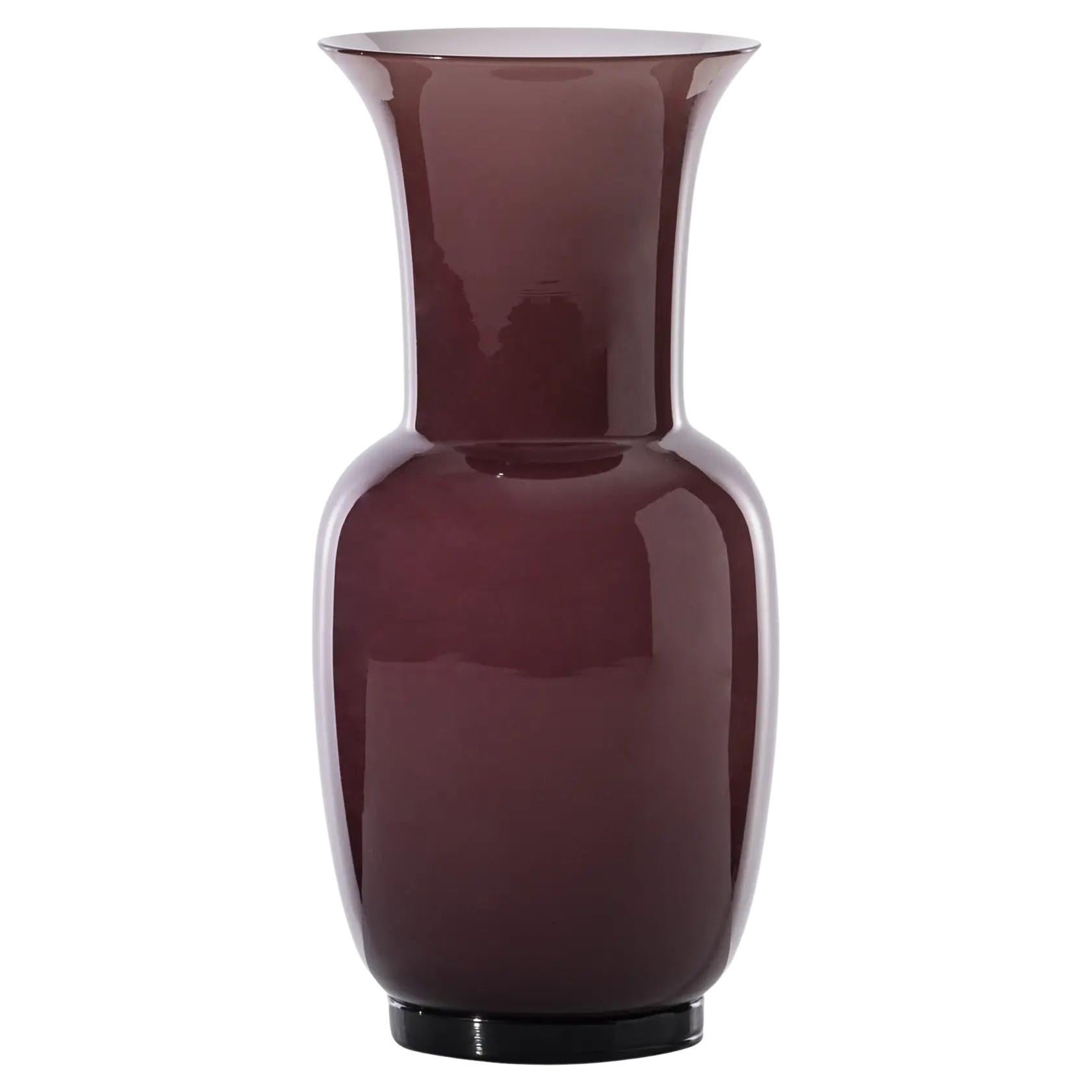 Venini Opalino 706.22 Medium - Viola - Murano Glass Vase - Damiani For Sale