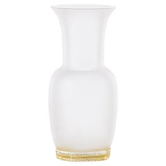 Venini Opalino 706.24 Large Gold Leaf/Crystal - Murano Glass Vase - Damiani