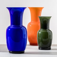 Venini Opalino 706.24 Large – Zaffiro – Murano Glass Vase – Damiani