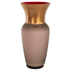 VENINI Opalino 90th vase Gray, Gold and Red Glass, 2011 Limited Edition 76/399 VENINI Opalino 90th vase Gray, Gold and Red Glass, 2011 Limited Edition 76/399