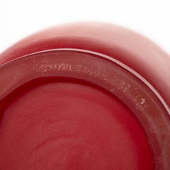 Vase Venini Opalino 90th, en verre rouge, doré et blanc, édition limitée 2010, n° 237/399