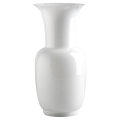Venini Opalino Large White Milk White Inside Glass Vase