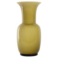 VENINI Opalino vase Bamboo Murano Glass, Signed 2013, handmade in Italy