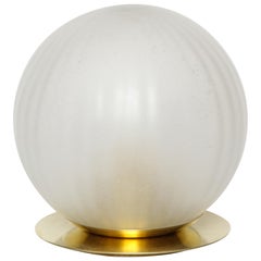Venini Opaque Mottled and Ribbed Glass Table Lamp 