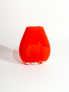 Venini Orange Murano Glass Vase from 2002