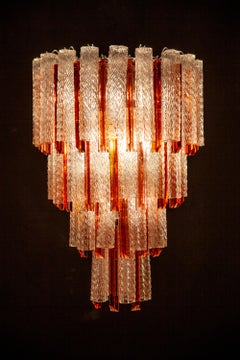 Original Midcentury Murano Glass Tronchi Four-Tier Chandelier, 1960