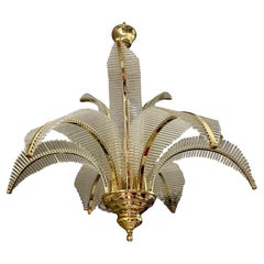 Venini PALM-Glaskronleuchter murano, Italien, 1970er Jahre
