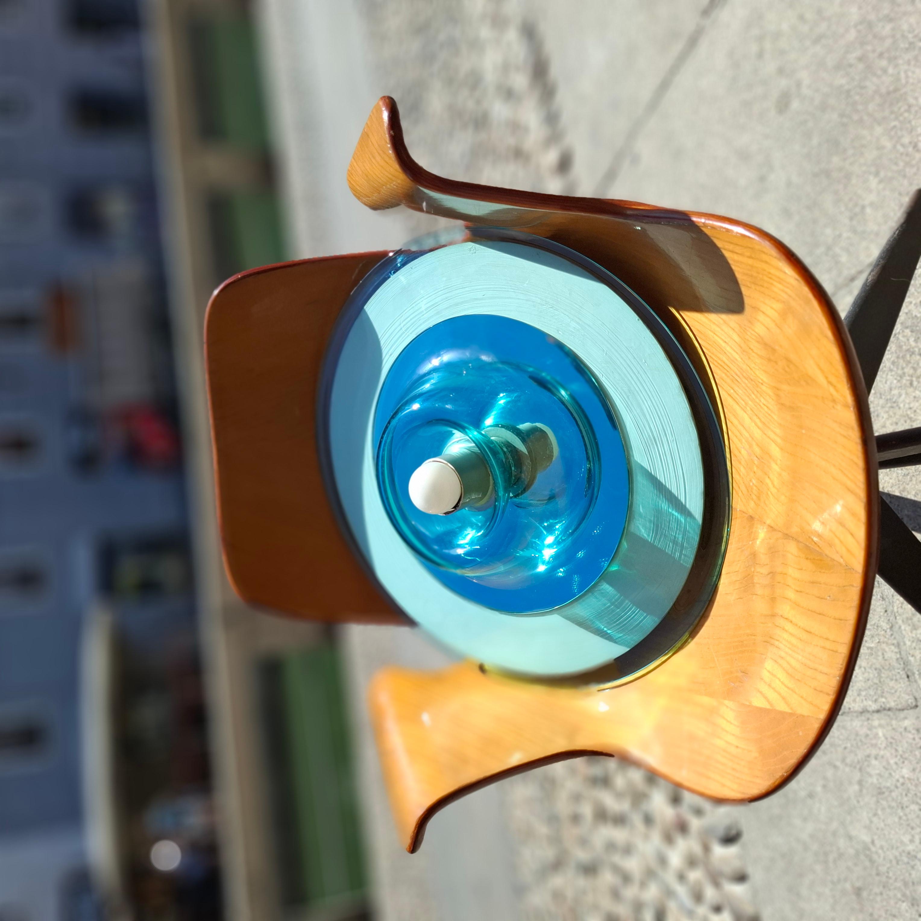 Vetro di Murano Venini PIERRE CARDIN LUCE A SOFFITTO/SCONCE MURANO VETRO METALLO 1970 ITALIA in vendita