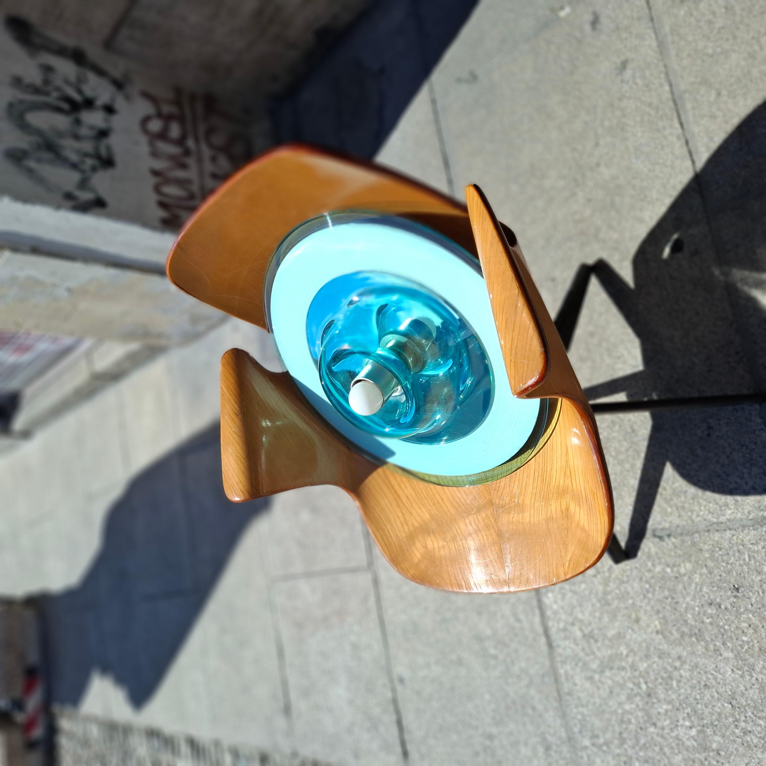 Venini PIERRE CARDIN LUCE A SOFFITTO/SCONCE MURANO VETRO METALLO 1970 ITALIA in vendita 2