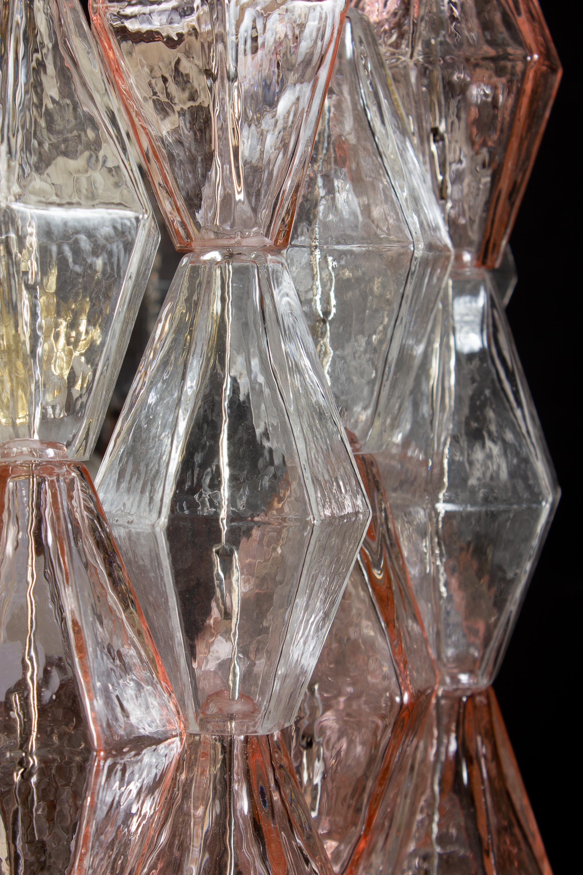 Lámpara Venini Rosa y Hielo Original Poliedri de Carlo Scarpa, 1955 en venta 4