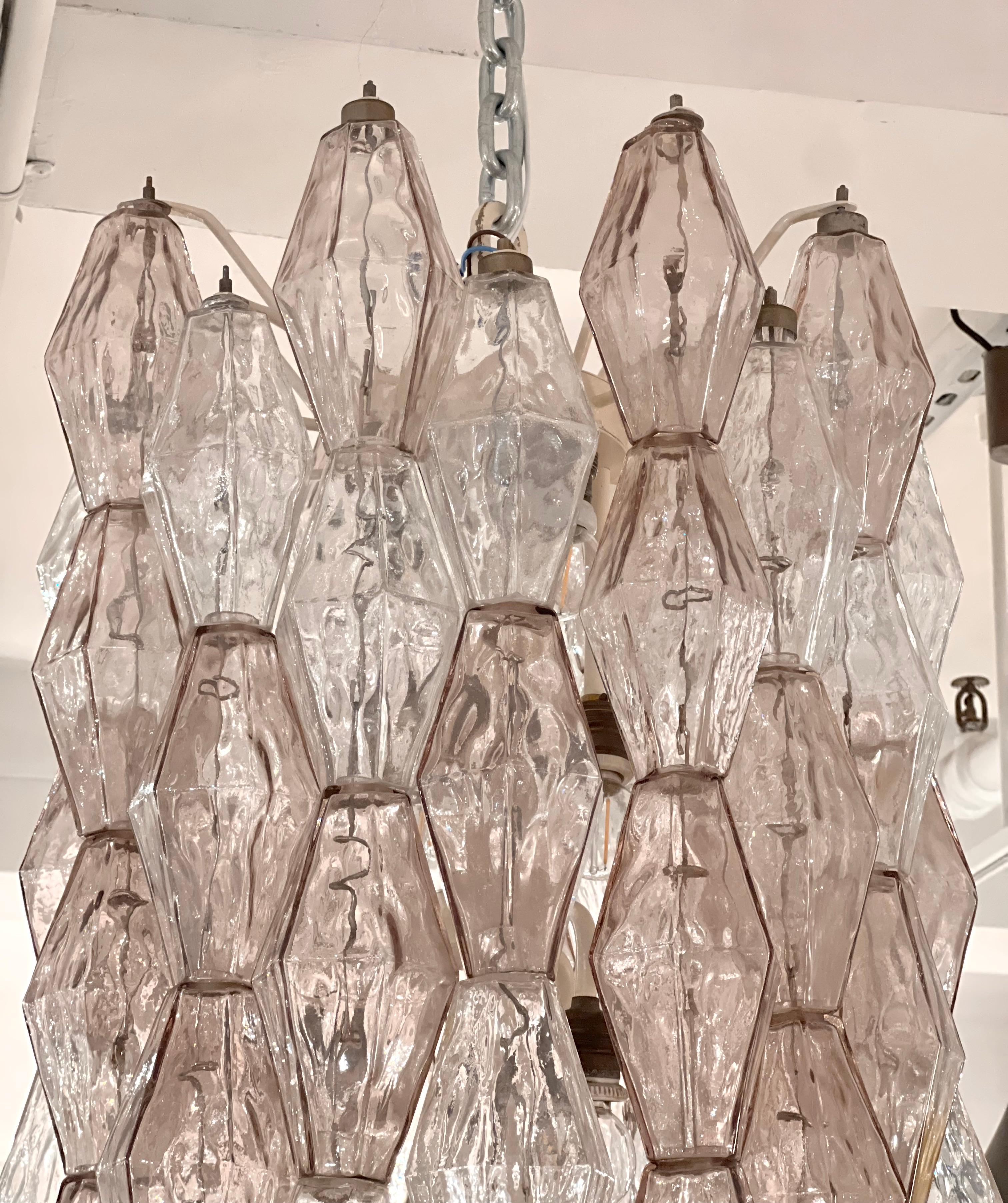 Venini Polyhedral Drum Chandelier, Italy 1950s For Sale 3