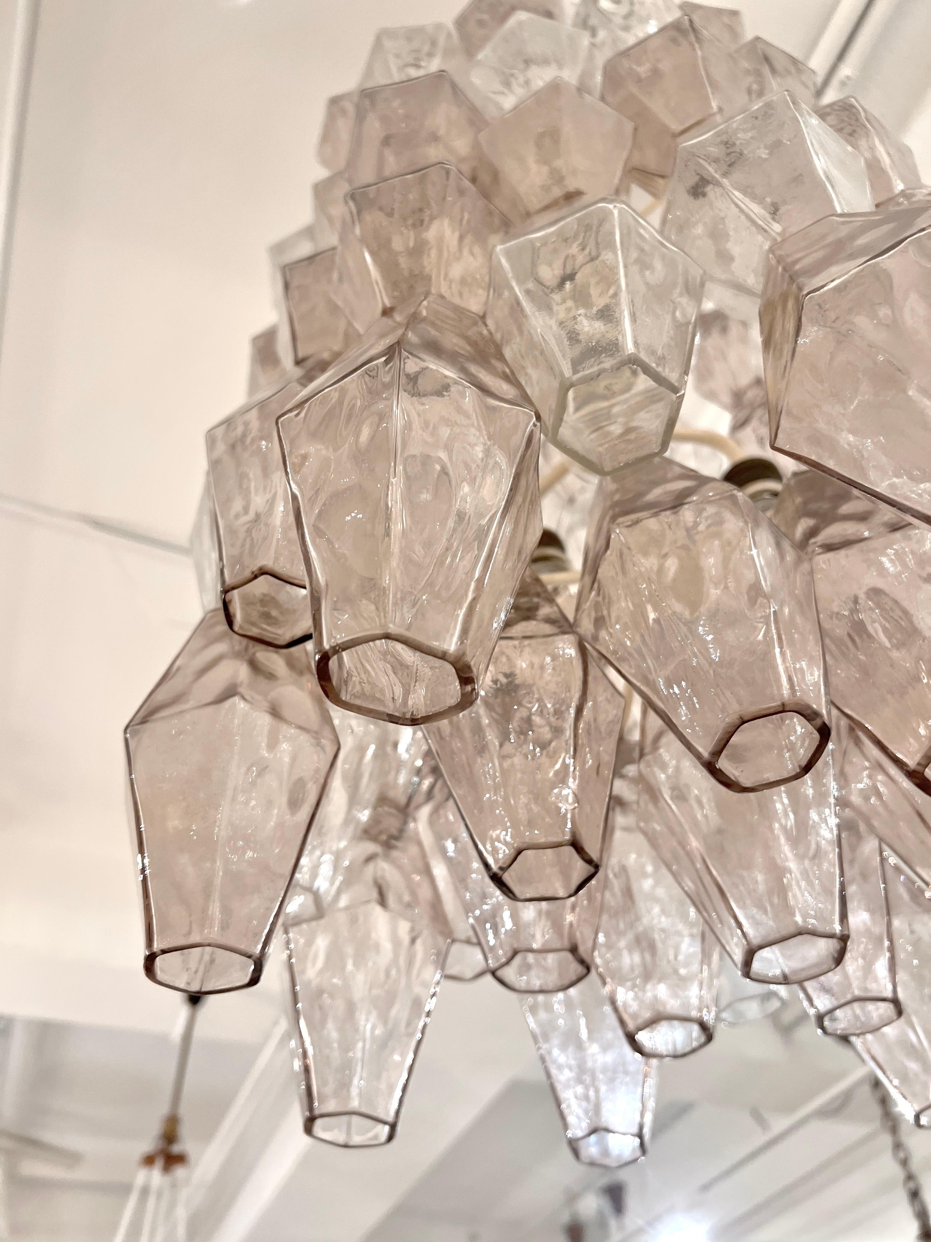 Venini Polyhedral Drum Chandelier, Italy 1950s For Sale 5