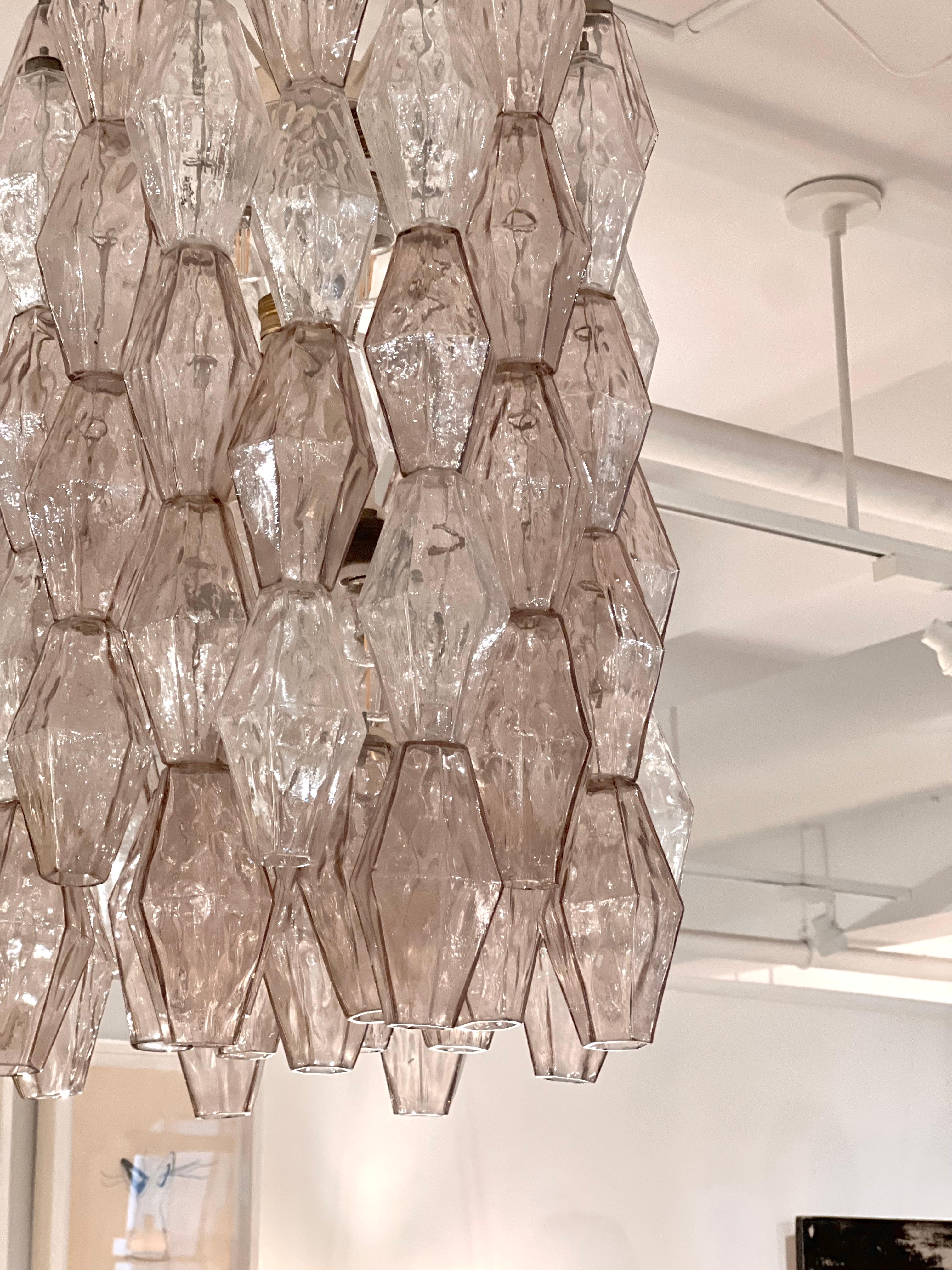 Italian Venini Polyhedral Drum Chandelier, Italy 1950s For Sale
