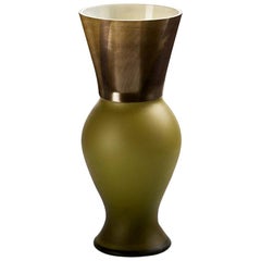 Venini Principe, Vase aus  Bambusgrünem Glas von Rodolfo Dordoni