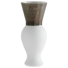 Venini Principe Vase in Milk-White Glass by Rodolfo Dordoni