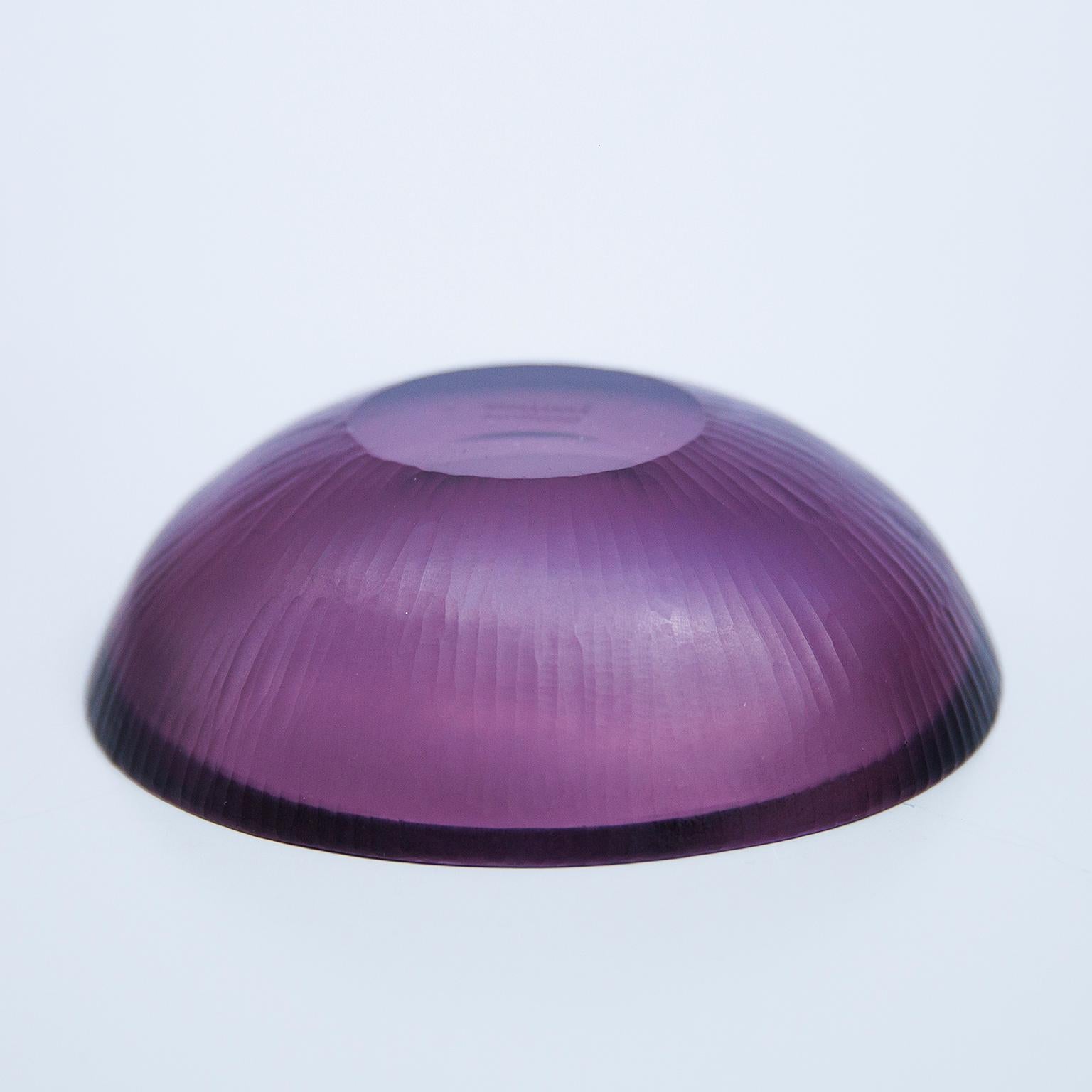 Mid-Century Modern Venini Purple Murano Glass Bowl by Carlo Scarpa, 1960s