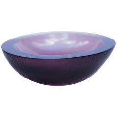 Bol en verre de Murano violet Venini de Carlo Scarpa, années 1960