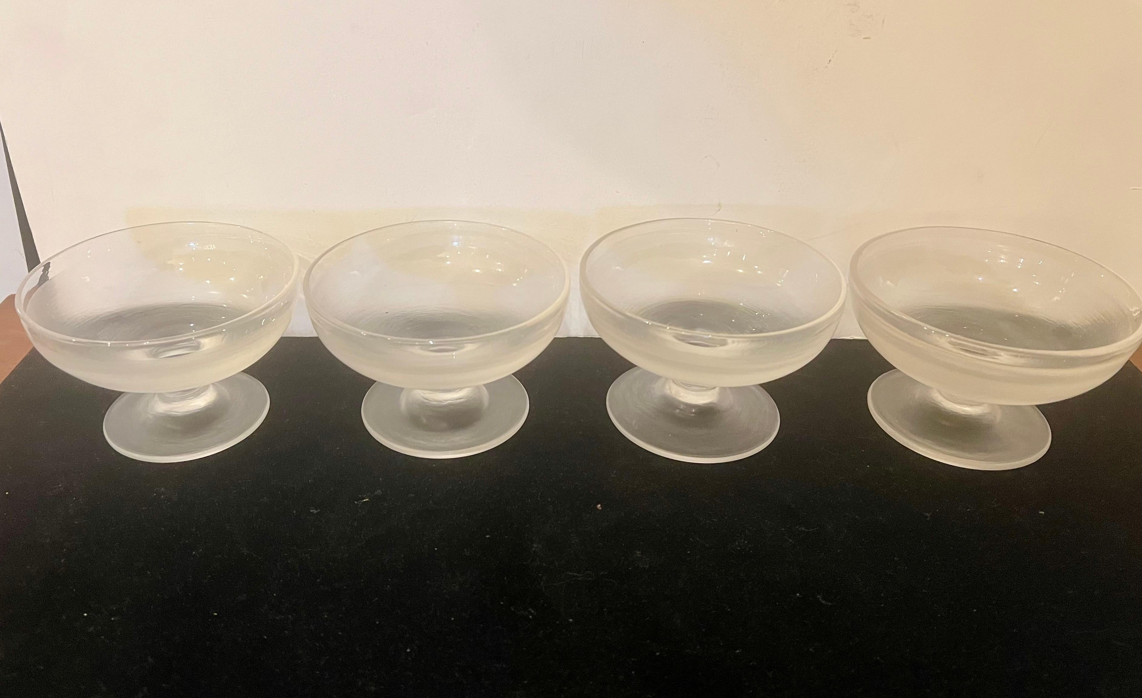 Venini Rare High Society Inciso Shebert Glasses Set of 4 en Excelente estado para la venta en San Diego, CA
