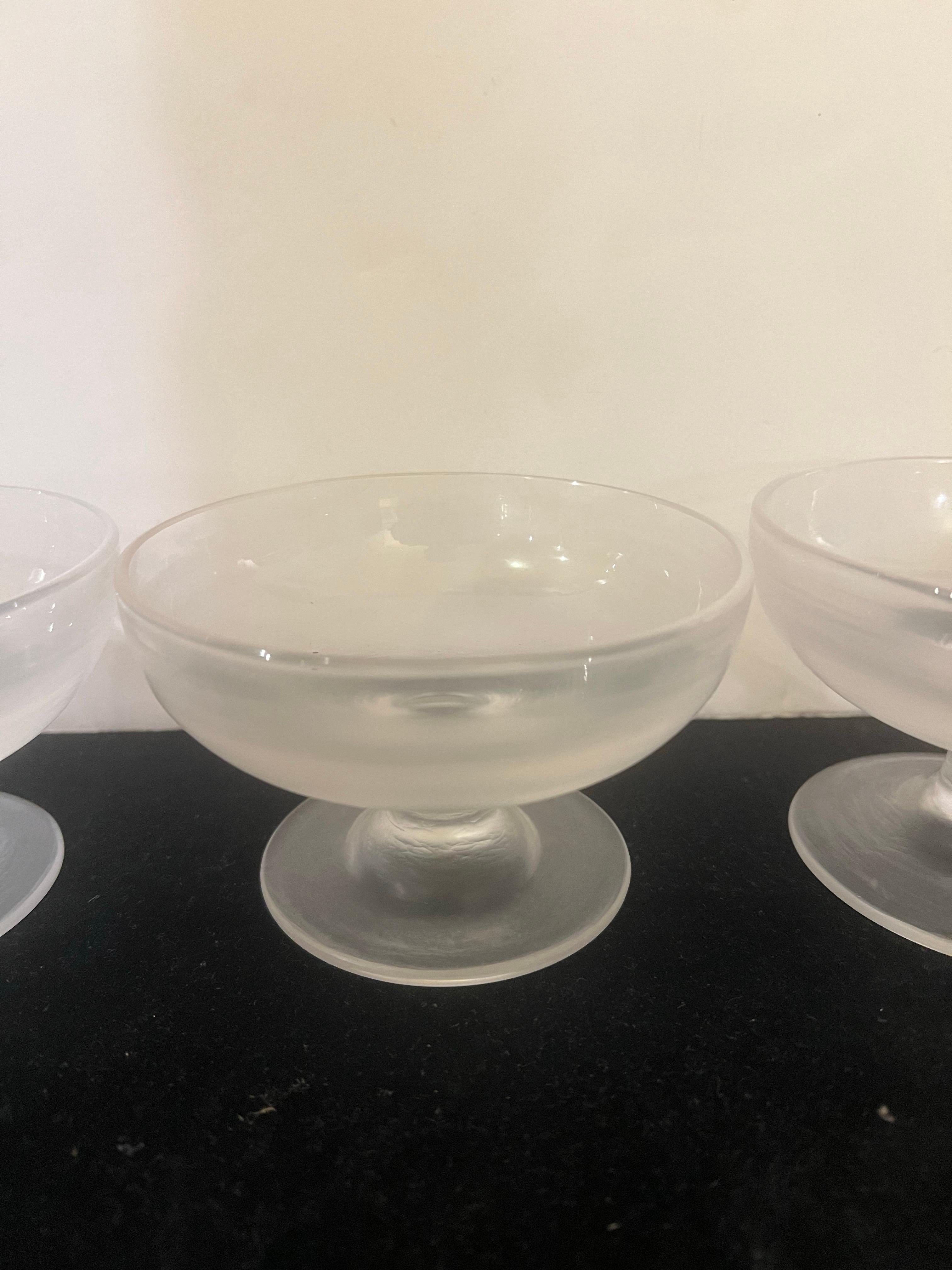 Venini Rare High Society Inciso Shebert Glasses Set of 4 siglo XX en venta