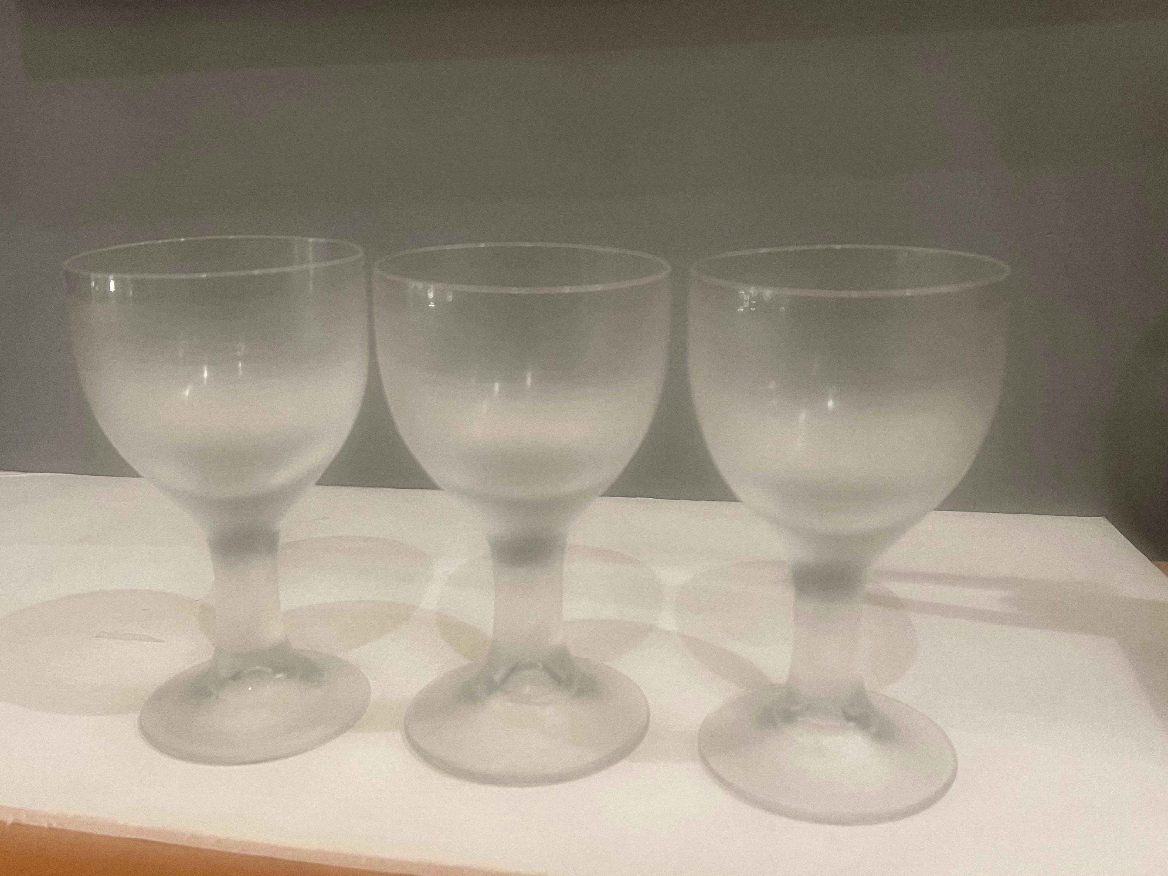 Venini Rare High Society Inciso Wine Glasses Set of 3 en Excelente estado para la venta en San Diego, CA