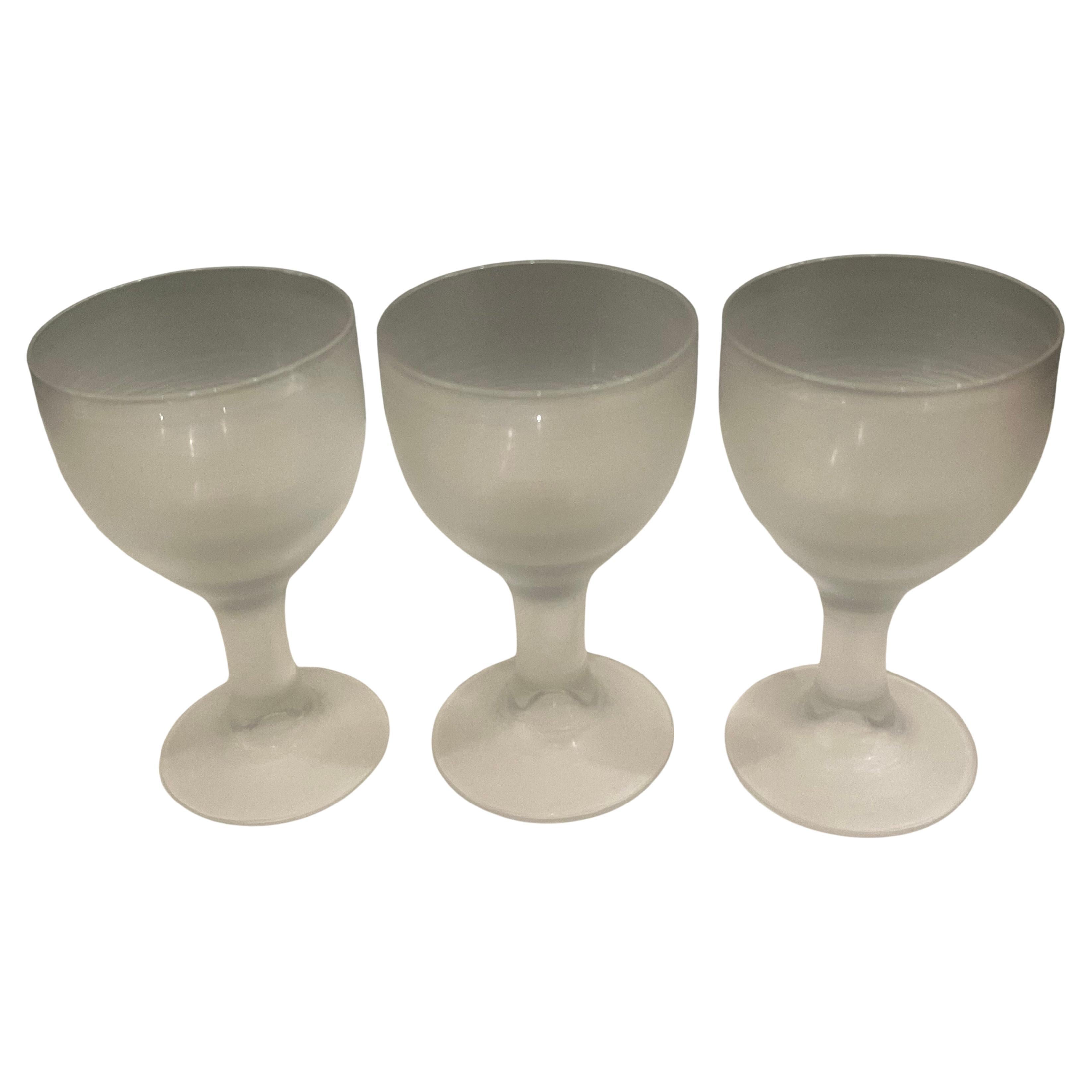 Venini Rare High Society Inciso Wine Glasses Set of 3