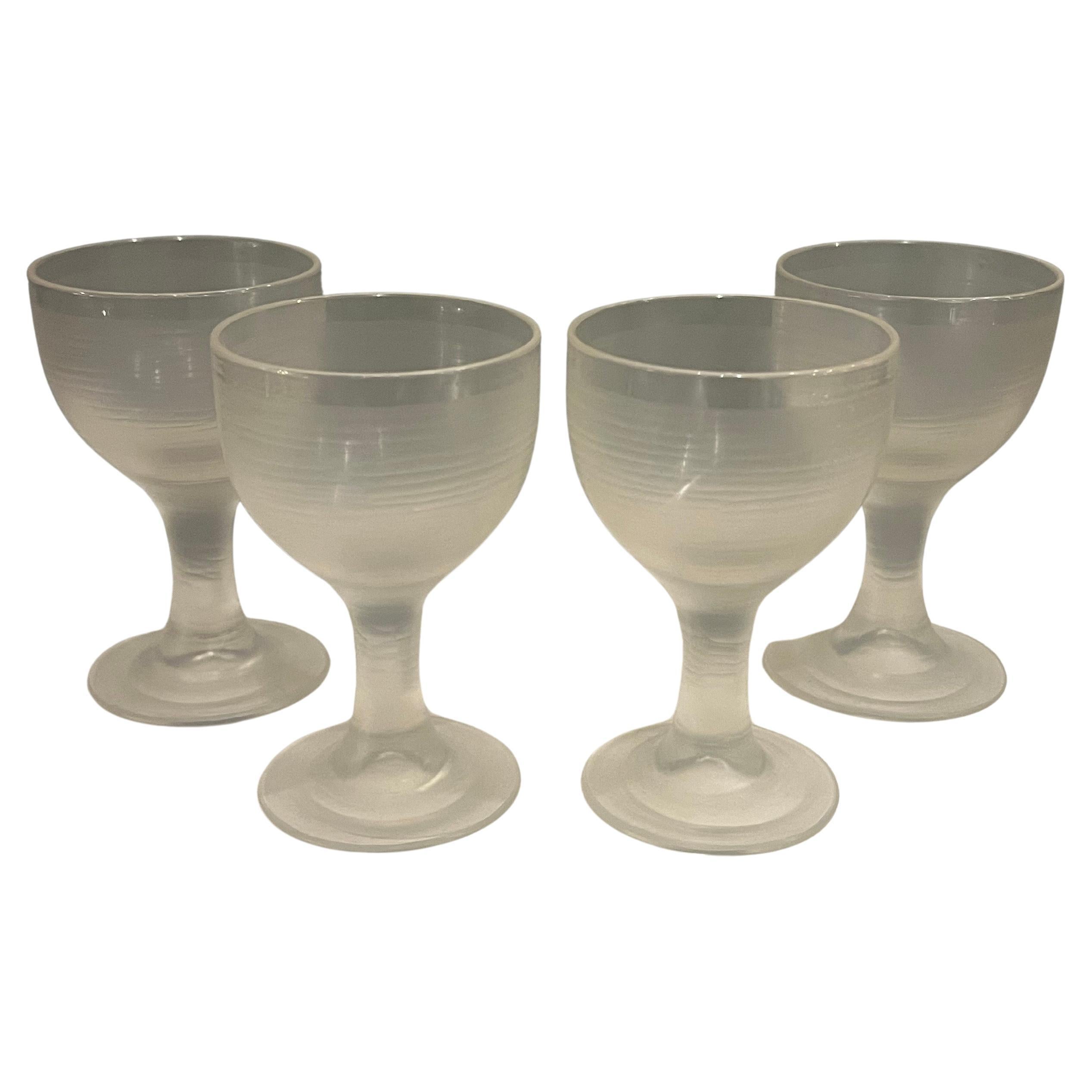 Venini Rare High Society Inciso Wine Glasses Set of 4