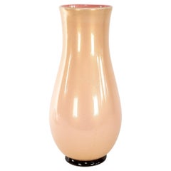 VENINI seltene Vase Aurati Rot & Gold Murano Glas, signiert 2006, handgefertigt in Italien