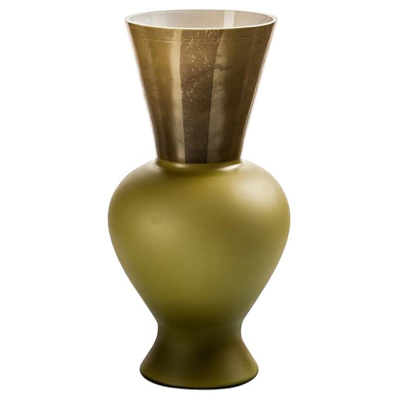 Venini Re Vase in Bamboo Green Glass by Rodolfo Dordoni